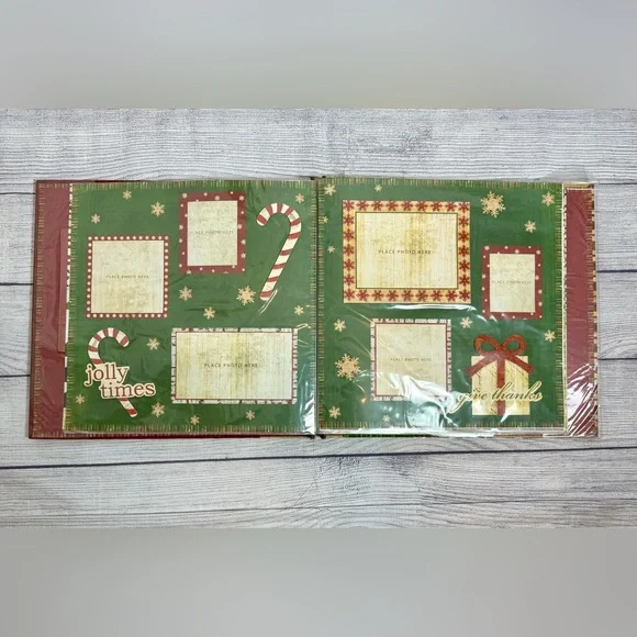 Christmas Scrapbook Album “Deck the Halls" Holiday Memory Book Merry Memories - Picture 7 of 13
